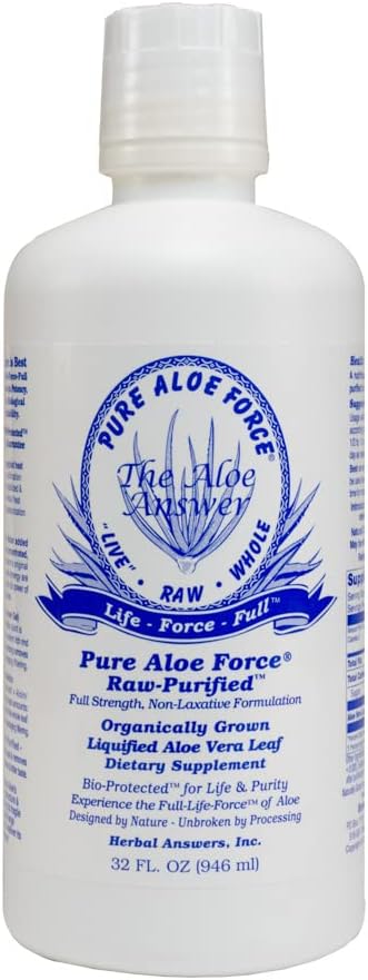 HERBAL ANSWERSのアロエ力-純粋なアロエVeraのサプリメント、32oz