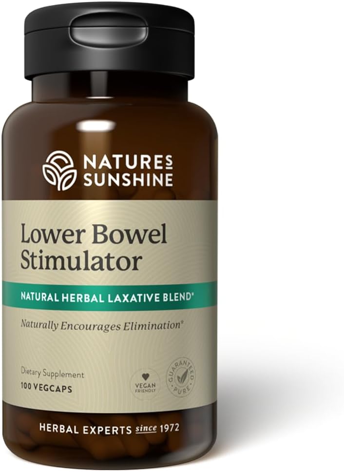 Nature's Sunshine Lower Bowel Stimulator - 自然ハーブ成分であなたのコロンをクレンジング&デトックス - 25 サービング - 100 Vegcaps