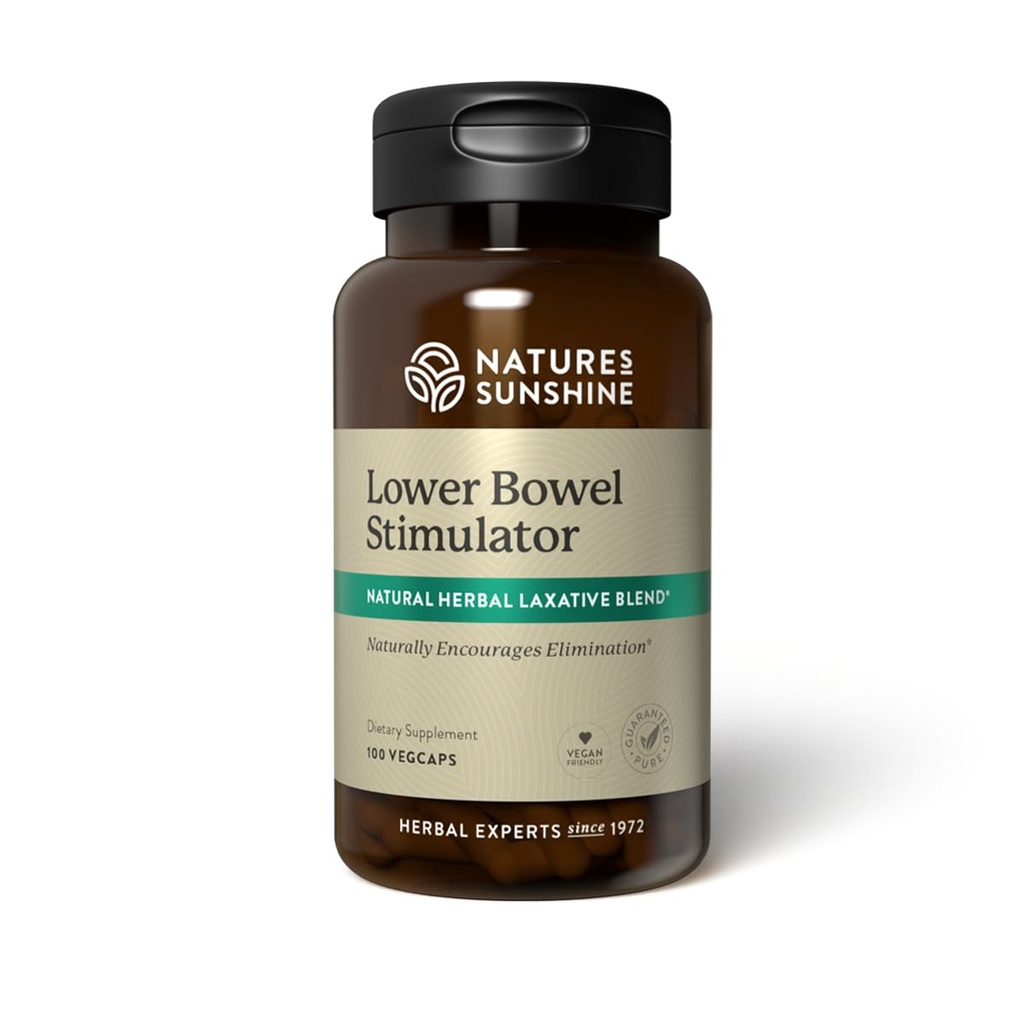 Nature's Sunshine Lower Bowel Stimulator - 自然ハーブ成分であなたのコロンをクレンジング&デトックス - 25 サービング - 100 Vegcaps
