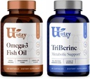 Utzy Naturals Omega 3 Fish Oil 60 Softgels Lemon-Lime Flavor and TriBerine
