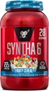 BSN SYNTHA-6 Premium Protein Powder with 6g of Fiber, Whey Protein, Micellar Casein, Milk Protein Isolate Blend, 5g Fat, Fruity Cereal, 28 Servings (Packaging May Vary)