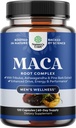 Potent Black Maca Root Capsules for Men - Herbal Wellness Supplement with Siberian Ginseng Ashwagandha and Black Maca Root - Men’s Wellness Supplement to Support General Health (60 Servings)