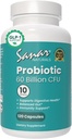Sanar Naturals Probiotics 60 Billion CFU - 10 Strains + Prebiotics - サポート免疫、消化器、および腸の健康 - 女性と男性のためのプロバイオティクス - ビーガン、非GMO、グルテンフリー、120カプセル