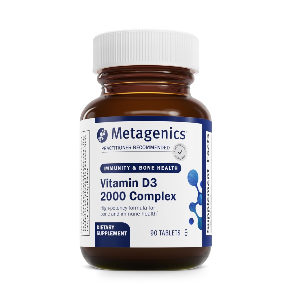 Metagenics D3 2000 IUの複雑なビタミンD3の補足-吸収のためのIsoflavonesとの骨の健康、免疫及び健康な炎症の応答を支えて下さい------Glutenは放します- 3か月の供給- 90の計算