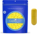 Capsuline Colored Size 0 Empty Gelatin Capsules Yellow/Yellow 1000 Count |Kosher & Halal Certified |Gluten Free