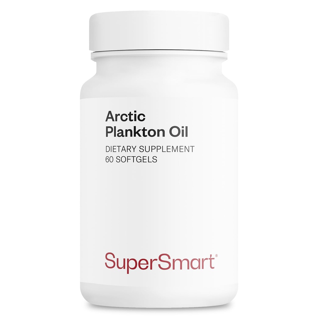 Supersmart - 1日あたりアークティックプランクトンオイル1000mg(特許取得済み) - 魚とキルオイルのサプリメントよりも優れた栄養 - Omega-3脂肪酸、EPA、DHA&SDAで  非GMO&グルテンフリー - 60Softgels