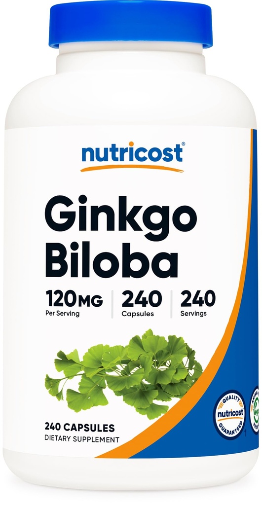 Nutricost Ginkgo Biloba 120mg、240カプセル - 余分な強度のGinkgo Bilobaエキス - Gluten無料&非GMO