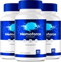 Memoforce Brain、Memoforce Pills、Memoforceのレビュー、Memoforce Supplement、Memoforce Capsules Advanced Formula for Memory & Focus - Max Strengt - Brain Health Support (3パック)