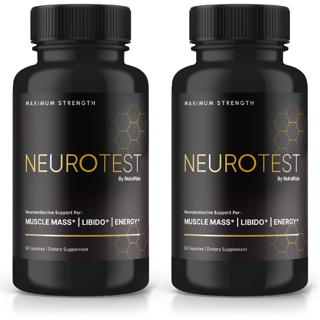 (2パック)NeuroTestカプセル - 男性のためのNeuroTestの食事療法の補足、NeuroTestの全体的なウェルネスおよびピーク性能、高度の方式の丸薬、Neuroのテストのレビュー(120カプセル)