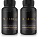 (2 Pack) NeuroTest Capsules - NeuroTest Dietary Supplement for Men, NeuroTest Daily Formula for Overall Wellness and Peak Performance, Advanced Formula Pills, Neuro Test Reviews (120 Capsules)