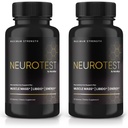 (2パック)NeuroTestカプセル - 男性のためのNeuroTestの食事療法の補足、NeuroTestの全体的なウェルネスおよびピーク性能、高度の方式の丸薬、Neuroのテストのレビュー(120カプセル)
