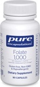 純粋なカプセル化 Folate 1000 - Metafolin L-5-MTHF - 心の健康の補足* - Folateの補足-非GMO及びグルテンフリー- 90のカプセル