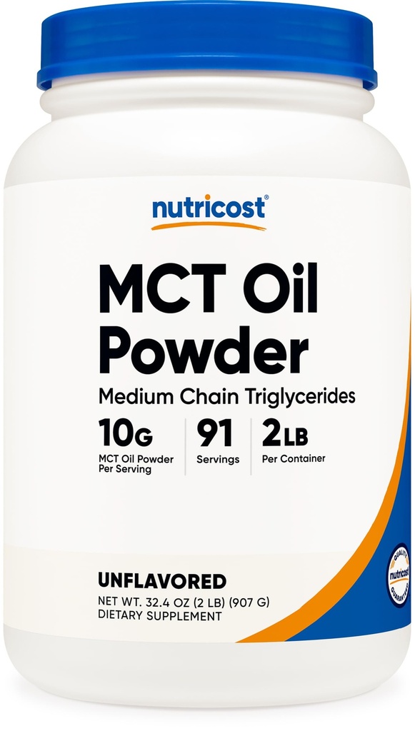 NutricostプレミアムMCTオイルパウダー - Keto、Ketosis、およびKetogenicダイエットに最適 - 非GMOとグルテンフリー... (2 LB (非吸収)