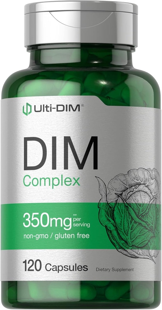 ホルバハチ DIM サプリメント | 350mg 複合体 | 女性用・男性用 | 120 カプセル | Diindolylmethane | ブロッコリー・カレ付 | GMO ノン・グルテンフリー