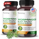 Wormwoodの黒のクルミの全クローブのジンジャー - サポート消化のウェルネス、肝臓のクレンジング、接合箇所の健康 - 120日の供給 - 米国製