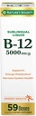 Nature's Bounty Vitamin B12 5000 mcg サブリンガル液、心臓血管の健康と細胞エネルギーサポート、2 Fl Oz (1 カウント)