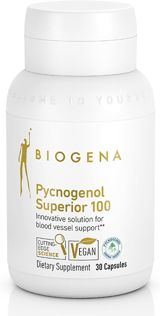 BiogenaのPycnogenol 100のmgの金は優れた特許を取られたフランスのマリタイムのパインの樹皮のエキス(Pinus Pinaster)血循環を支えます