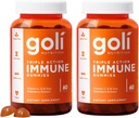 Goli免疫ビタミンGummy - 120カウント - エルダーベリー、ビタミンC、D&亜鉛、ビーガン、非GMO、グルテンフリー&ゼラチンフリー、パック2
