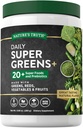 Nature's Truth Super Greens Superfood Powder Supplement | Fruit & Vegetables Blend | Juice & Smoothie Mix | 9.88 oz | Vegan, Non-GMO & Gluten Free