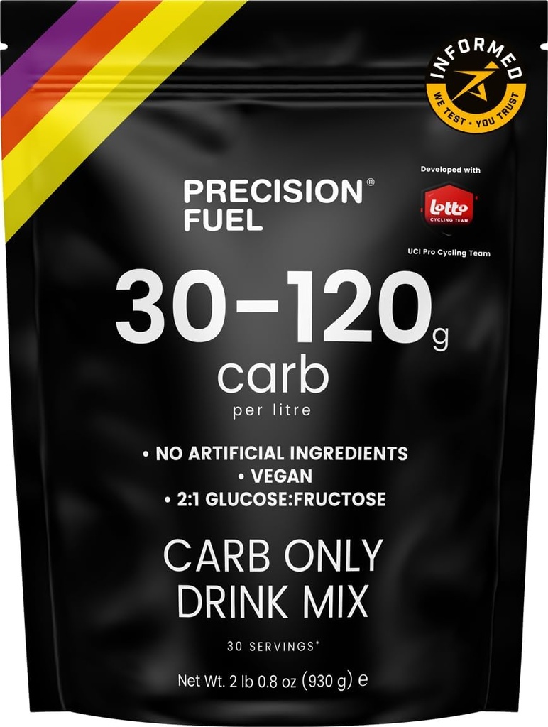 精密燃料PF炭水化物のみ飲料ミックス - エネルギー、ビーガン、リットルあたり120gカラブ - マイルドシトラス味(1パック)