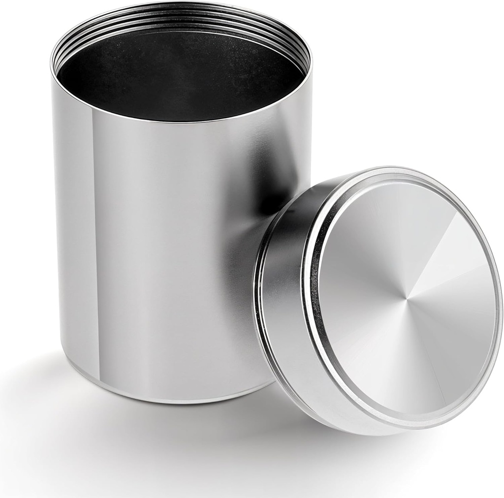 携帯用金属の小さい丸いアルミ合金の丸いホールダーのポケット小さい丸薬箱の防水薬のオルガナイザーのびんの容器旅行屋外のビタミンの魚油(銀)