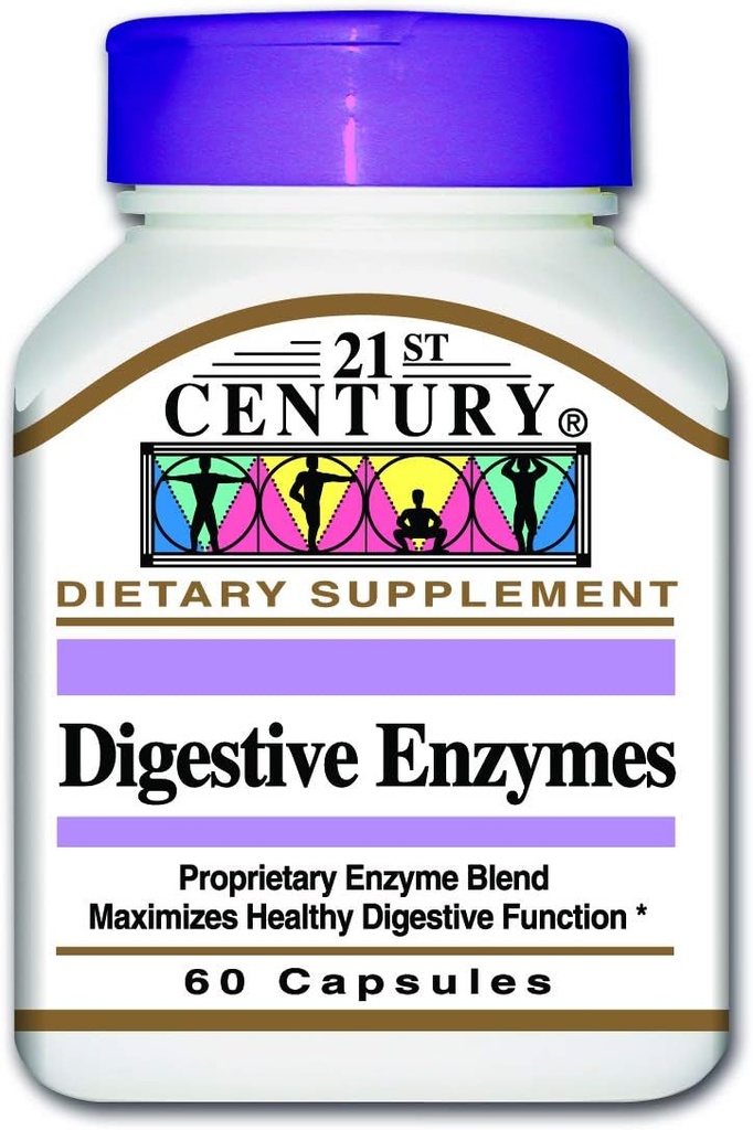 21st Century Digestive Enzymes Capsules, 60 Count (Pack of 2)