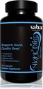 Saba Night Bliss ナチュラルスリープエイド | ノンハビットフォーミング | 長期スリープ&ストレスリリーフ w/Magnesium, メラトニン, GABA, カモミール, & バレリアン (60 ビーガンカプセル, 30 日の供給)