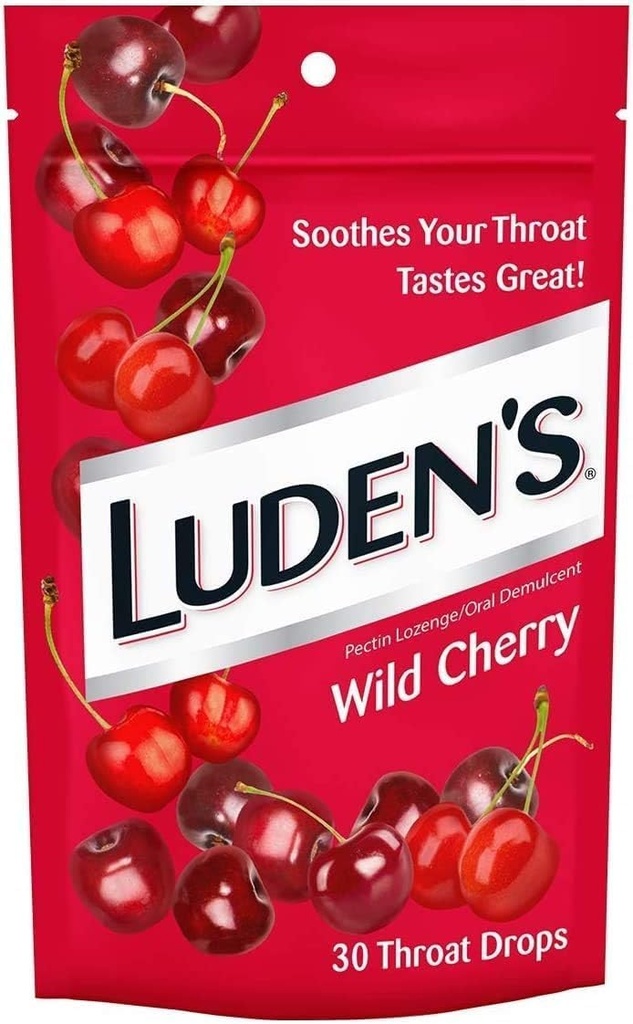 Luden's Throat Dropsワイルドチェリー30ドロップ(3パック)