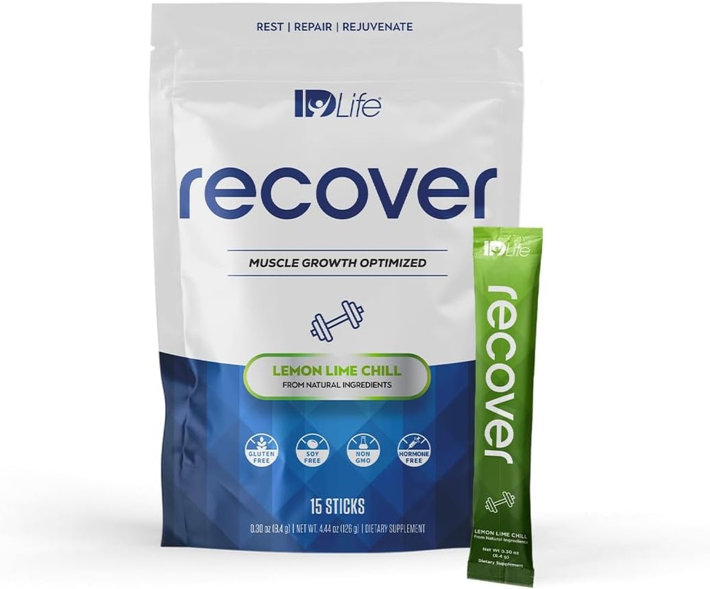 IDLife IDFitness 回復 - 生体再生とパフォーマンスのサポートのための適応物質と成長と全身の回復パウダー - 15 スティック