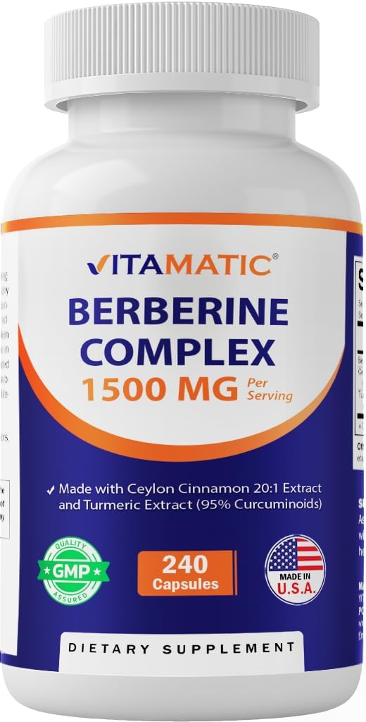 Ceylon Cinnamon、1500mg、240のベジタリアンのカプセル、非GMOのグルテンフリーのVitamatic Berberine