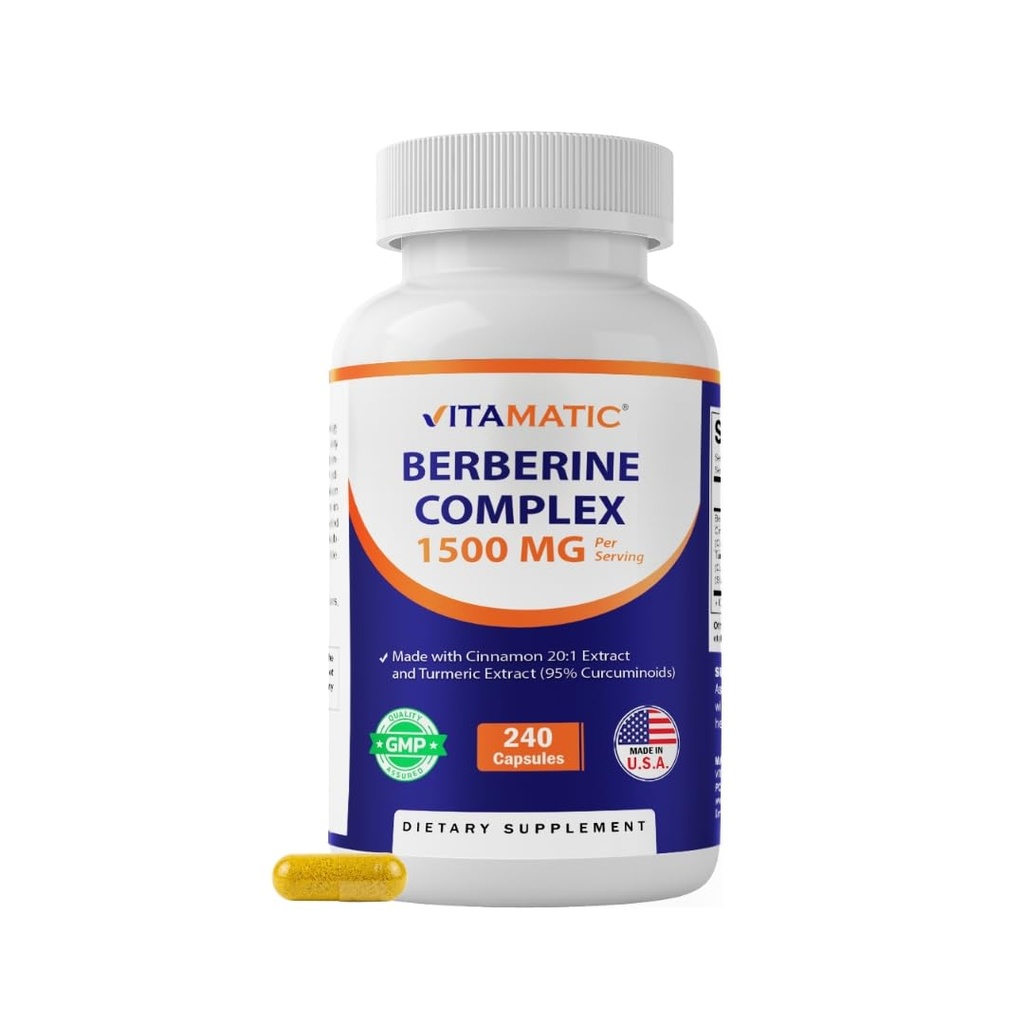 Ceylon Cinnamon、1500mg、240のベジタリアンのカプセル、非GMOのグルテンフリーのVitamatic Berberine