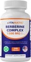 Ceylon Cinnamon、1500mg、240のベジタリアンのカプセル、非GMOのグルテンフリーのVitamatic Berberine