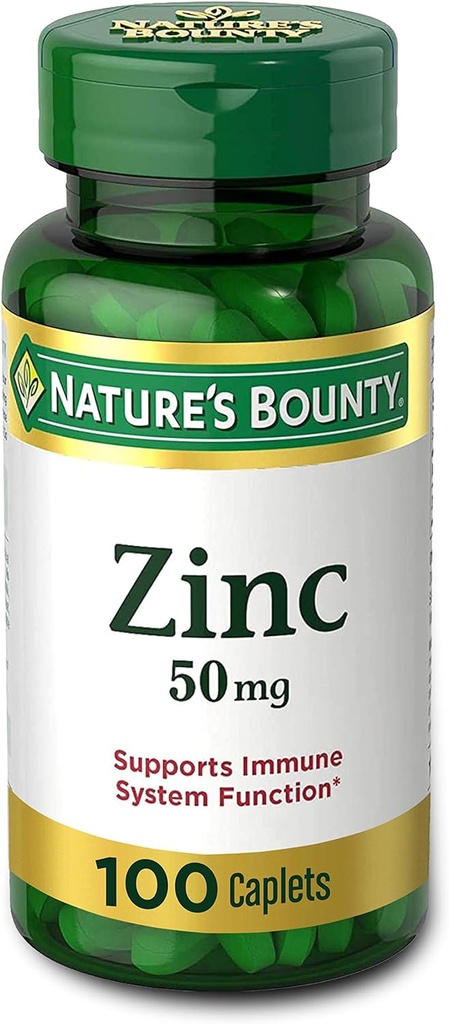 Nature's Bounty亜鉛(亜鉛グルコン酸塩)50mg、100カプレット