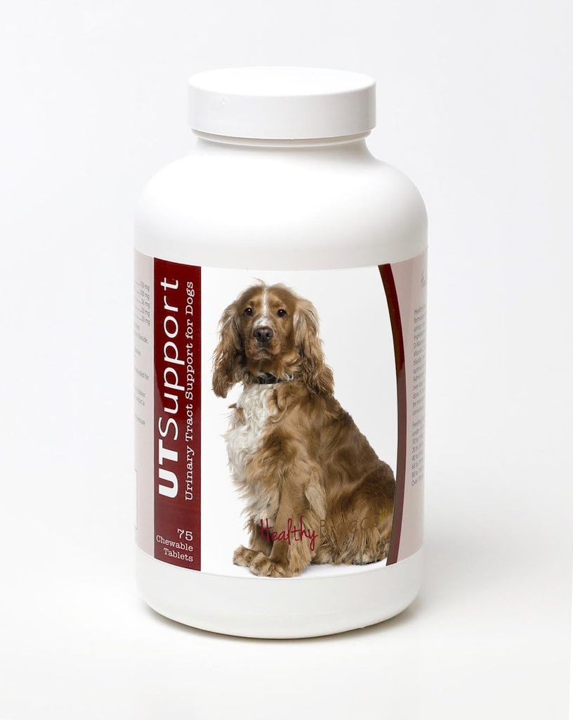 Healthy Breeds English Cocker Spaniel Cranberry Chewables - UT Support - Effective in Helping Fight Harmful Bacteria & Prevent Infection in Your Dog's Bladder - 75 Count