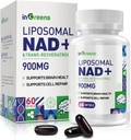 900 mgのリポソームNAD+ トランスレスベラトロール300mg、交換NMN、優れた吸収、DNA修復とブーストNAD +、老化防衛、エネルギー、長寿、60ソフトゲルのための真のNADプラスサプリメント