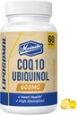 Liposomal CoQ10 Ubiquinol 600mg Softgels|超吸収性Ubiquinol CoQ10サプリメント|強力な活性抗酸化フォーム Coenzyme Q10|Heart Function & Energy Production|60 Softgels