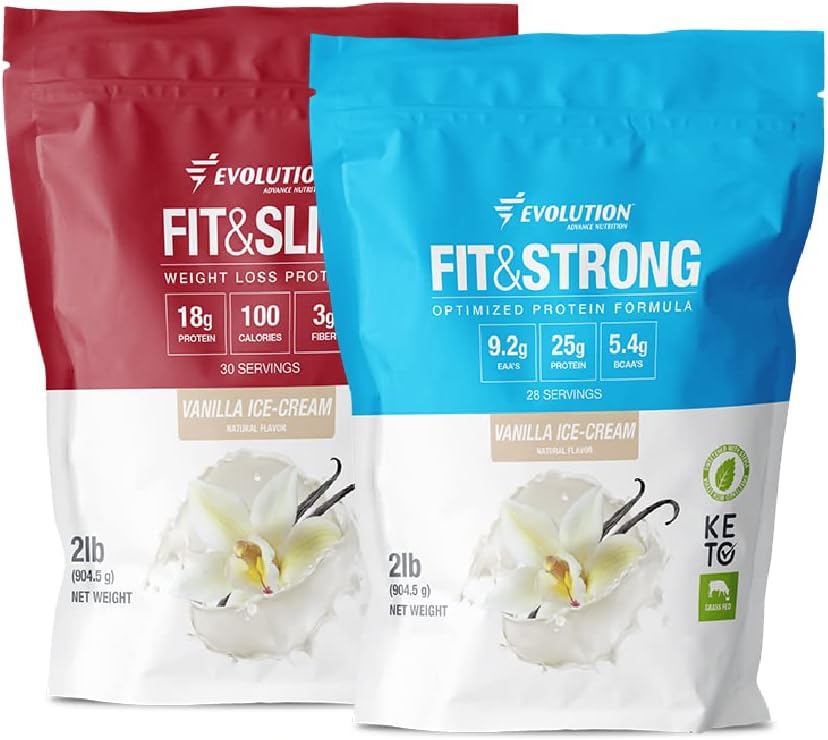 Evolutionのアドバンスの栄養草は100%のWhey蛋白質の粉+グルコマンナン、インリン繊維と細くします–高い繊維、高い蛋白質、純粋な、Ketoは承認しました、非GMO、SeviaのSweetened - 2のパック