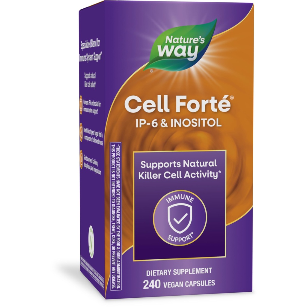 Nature's Way Cell Forté IP-6 & Inositol Immuneは、カルシウム、リン、およびマグネシウム*、グルテンフリー、ビーガン、240カプセル(パッケージ5月Vary)とサプリメントです。