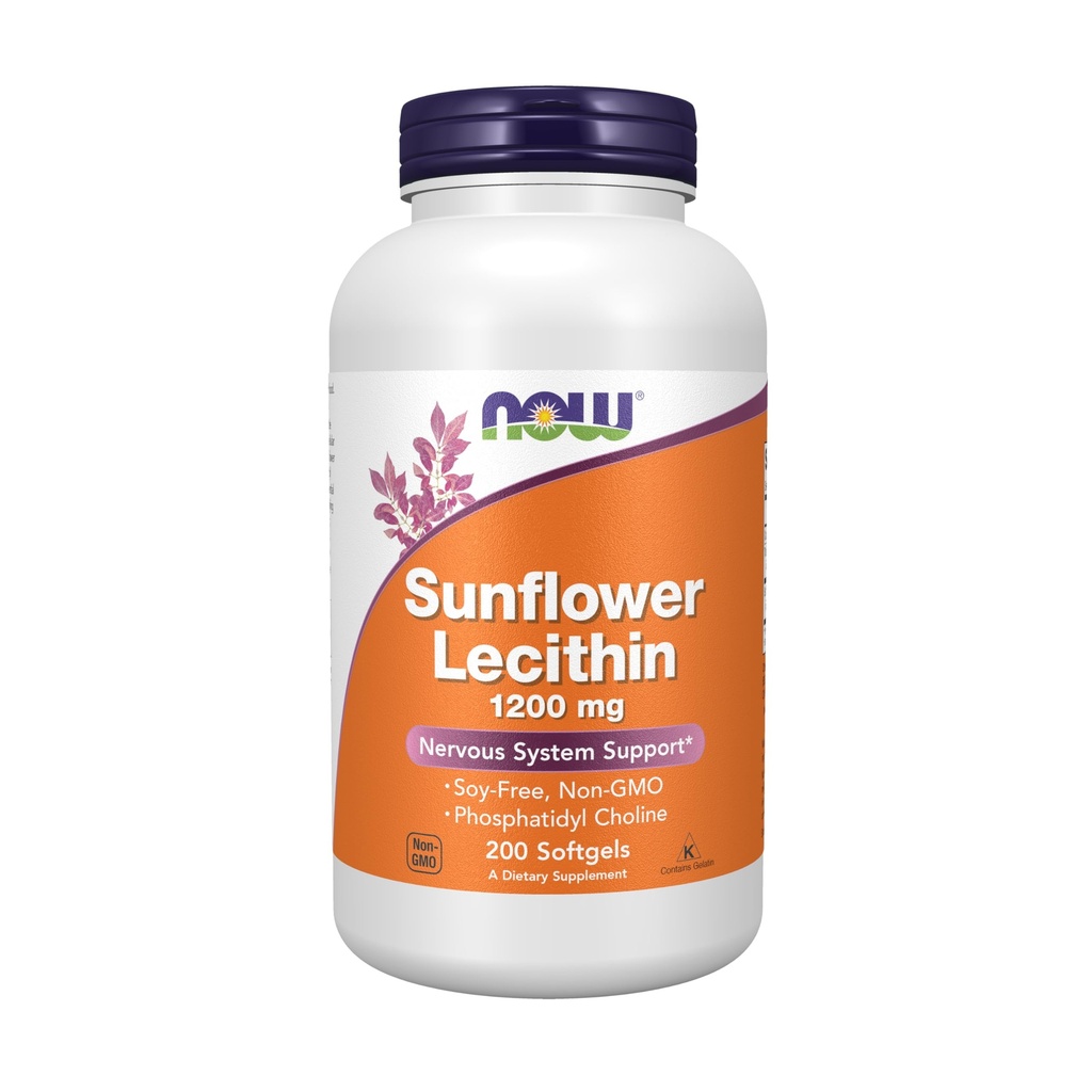 NOWの補足、Phosphatidylコリン、200のSoftgelsのヒマワリLecithin 1200のmg