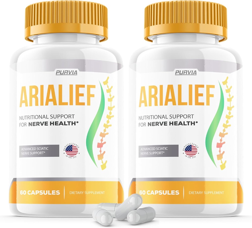 (2パック) ArialiefのカプセルのSciatica - 公式の方式- Arialiefのビタミンの補足の高度の強さの方式、Arariefのカプセルの栄養サポート最高の強さの全面的なウェルネス(120のカプセル)