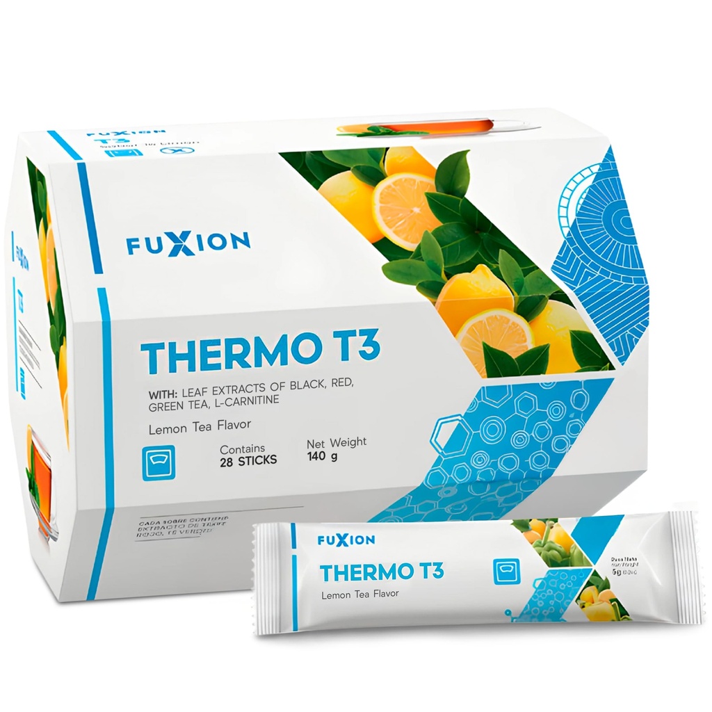 FUXion | 温度 T3 減量のお茶 | 3 茶のブレンド | L カルニチン | 痩身のためのスリムなお茶 | 腹の脂肪バーナー | サーモニックの脂肪バーナー | エネルギーを生成するのに役立ちます | レモンティーフレーバー