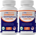 Vitamatic L-Tryptophan 1000mg 120のタブレット(120のタブレット(1のパック) (2本のびん)