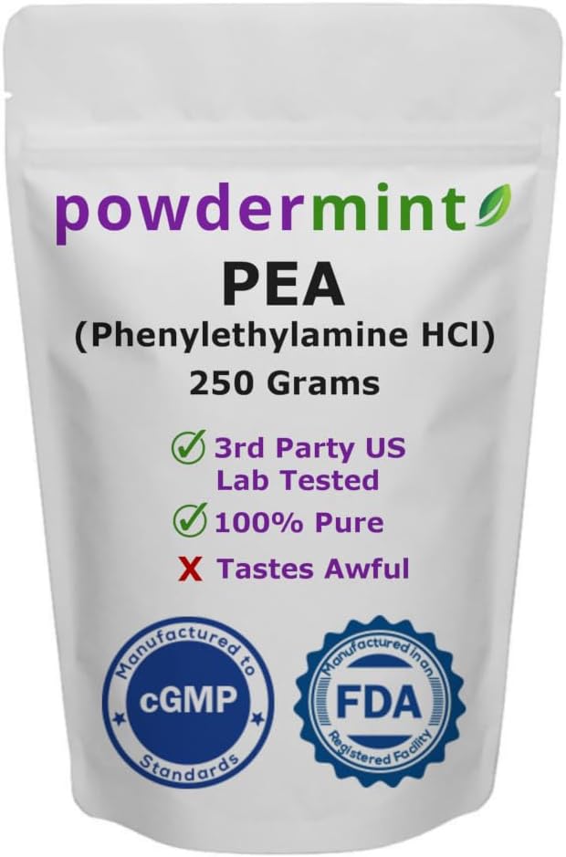 ベータPhenylethylamine HCl (Pea)の粉-気分、エネルギー(250グラム)
