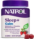 大人、睡眠のガミー、いちごの味、60のガミー、30日の供給のためのNatrol Sleep+ Calm Melatoninのガミー
