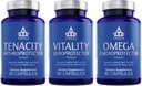 Thrivous Geroprotector Stack – Vitality + Tenacity + Omega Longevity Bundle for Metabolic, Joint & Heart Support – 180 Vegan Capsules