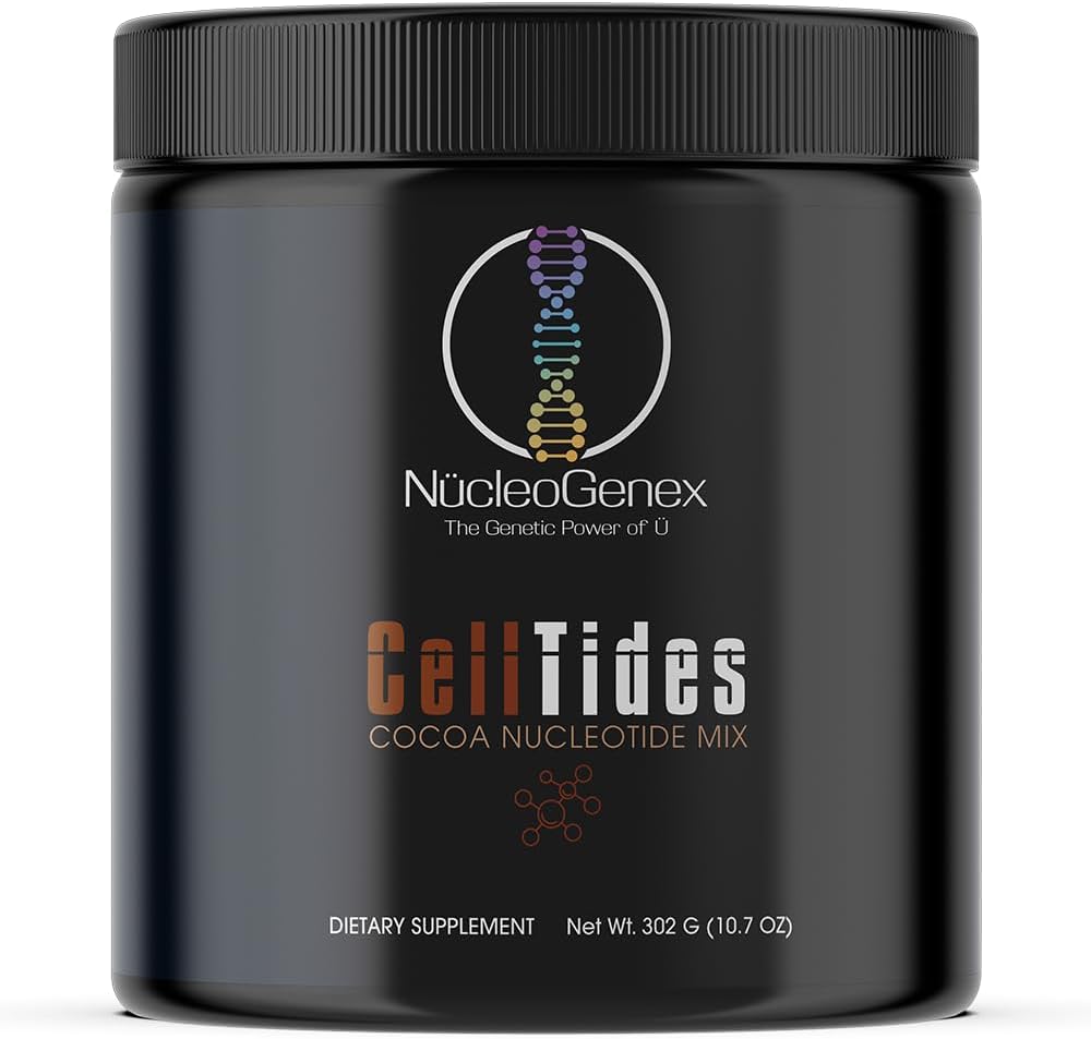 CellTides Cocoa Flavor - Nucleotide-Based Nutritional Supplement for Enhanced Cellular Health - Supports Digestive Health, Nutrient Absorption, and Microflora Growth - Net Wt. 302g