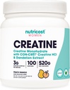 女性のためのNutricostのクレアチンの一水化物の粉、Micronized、Peach Mango、100のサービング - ベジタリアン、非GMO、グルテンフリー
