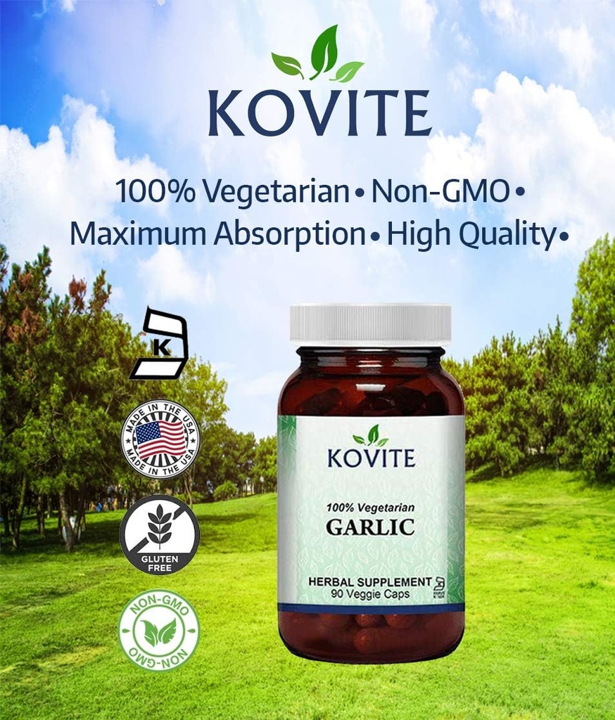 ニンニク500 mg 100%ベジタリアン - 90野菜カプセル