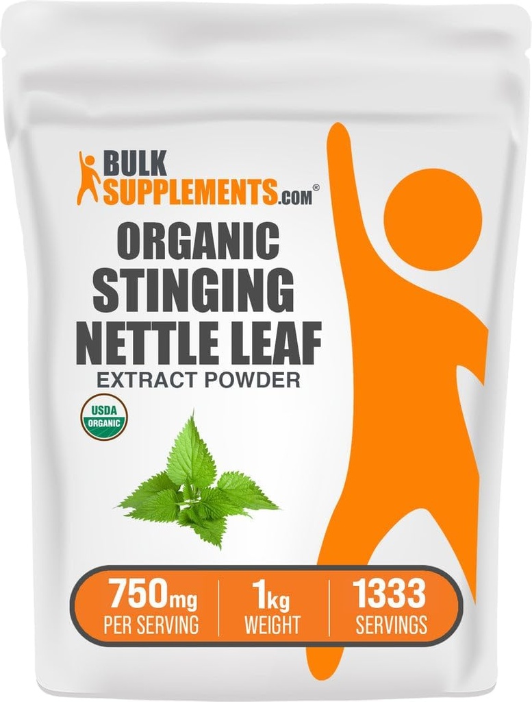 BulkSupplements.comオーガニックストッキングイラクエキスパウダー - イラクサリーフエキス、ハーブサプリメント - 完全菜食主義者の&グルテンフリー、給餌あたり750mg、1kg(2.2ポンド)(1パック)