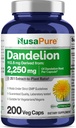 NusaPure Dandelion Root 20:1 抽出物, 112.5 mg 等価 2,250 mg 200 Veggie カプセル (非GMO, ビーガン)